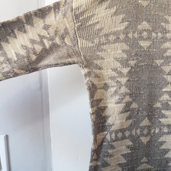 Denim & Supply Ralph Lauren Aztec Cotton Pull on Crewneck Sweater Sz S - Picture 8 of 11